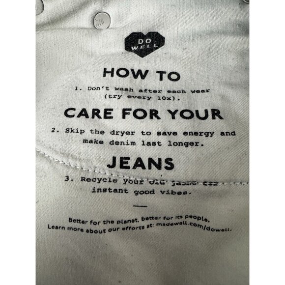 Madewell 90s Straight Acid Wash Jeans 32P Y2K Classic Denim Vintage Vibes Staple - Picture 8 of 11